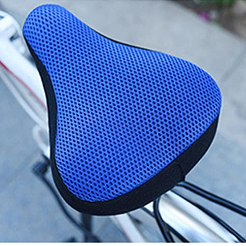 SPYMINNPOO Funda para sillín de bicicleta, funda acolchada transpirable cómoda para accesorios de bicicleta (Dark Blue)