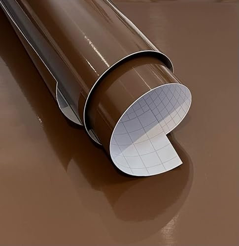vgoltd Rollo de vinilo autoadhesivo brillante para muebles, para encimeras de cocina, armarios, armarios y mesas (marrón oscuro, 30 x 200 cm)