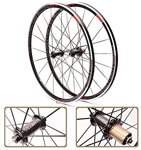 RUJIXU Rennrad Laufradsatz 700c 30mm Felge V/C-Bremse Schnelle Veröffentlichung Cruiser-Fahrradräder Für 7 8 9 10 11-Fach Kassette Nabe Aus Kohlefaser 1650g (Color : Black hud, Size : 700C)