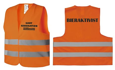 CMC imports Bieraktivist - Tim Toupet feat. DJ Cashi Original Weste/Warnweste Sauf - Generation/Malle Party Outfit Bier activist