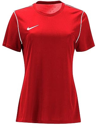 Nike W NK DF Park20 Top SS Haut à Manches Courtes, Rouge/Blanc, s Femme