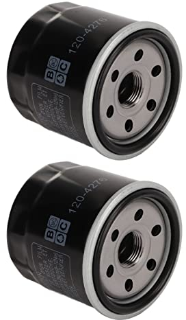 Filtre à Huile Moteur 2 Pièces, Filtre à Huile à Performance étendue pour Moteurs Monocylindre V Twin, 136-7848, 120-4276, 127-9222 Filtre à Huile pour Tondeuse Autoportée
