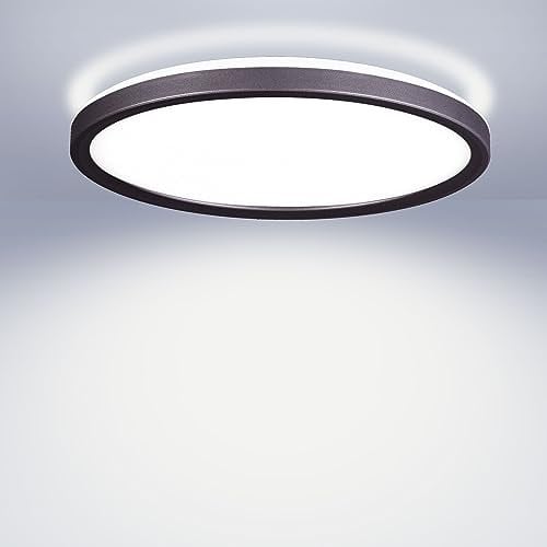 max K O M F O R T LED Deckenlampe LUCKY rund Schwarz 18W Tageslicht Lampe 230V Aufputzlampe Deckenleuchte Leuchte