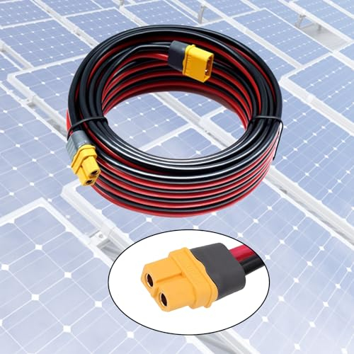 Profi-Verbindungskabel Solarmodul zu Solarladeregler Anschlusskabel, 5M 4mm² 12AWG Solar Verbindungskabel mit Stecker Solarkabel für Laderegler&Solarmodule Anschlusskabel Solarmodul zu Laderegler