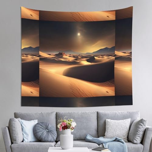 UPIKIT Sahara Wüste Innen- und Außenwand-Dekor-Tapisserie, 152 x 130 cm, für Hintergründe, Tischdecken, Veranda-Verzierungen
