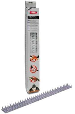 Remi Hogar Pinchos Anti Aves y Gatos de plástico | 3 Metros | 6 Tiras de 50cm | Polipropileno | Fácil instalación | Fabricado contra luz UV | Color Transparente