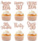 Xsstarmi 24 Pack Happy 30th Birthday Cupcake Toppers Glitter Thirty 30 Fabulous Vintage 1995 Cupcake Picks for Cheers to 30 Years 30th Birthday Wedding Anniversary Party Cake Decorations Rose Gold