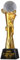 Coppe Premio Personalizzate, Statua Vincitrice della Competizione Calcistica, Trofeo in Resina Serie Creative Sports, Incisione Gratuita (Color : Gold Black, S : Tennis)
