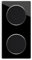 OneKeyElectro 2x Lichtschalter 1fach + Glas-Abdeckrahmen 2fach senkrecht, Komplette Schaltlösung, Schalter-Set, rund, Unterputz, Schutzart IP20, 230V/16A - schwarz