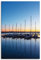 ARTland Wanddeko Leinwand Bilder Wandbild 20x30 cm Sonnenaufgang Hafen Idyll Fluss Warnow Segelboot Boot Rostock U4ZG
