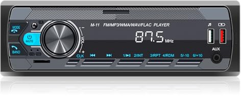 SIXWIN Single Din Car Stereo with Bluetooth 5.0 Hands Free Calling Voice Control Car Stereo FM Radio Car Mp3 Player USB AUX Port Audio Recording Car Audio System Car Audio Receivers