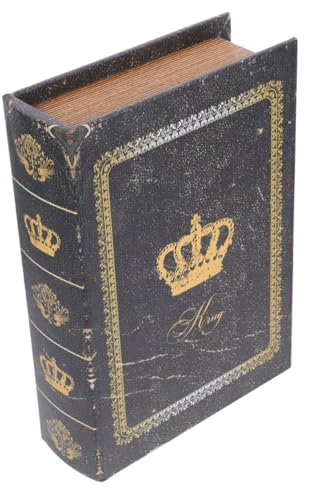 Zerodeko Vintage Holz Buchbox Simulation Aufbewahrungsbox Antike Buchform Für Tisch Dekoration Fotorequisit Robust Und Stilvoll
