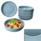 Ritzenhoff & Breker Jasper 6er Set Suppenteller Graublau I 610 ml, Ø 19,3cm I Steingutteller für 6 Personen I Tiefe Teller für Salat, Suppe, Pasta & Co. zum Frühstück, Mittag & Abendbrot