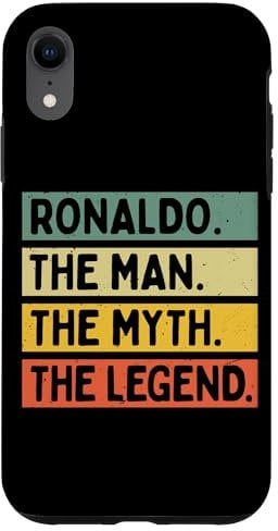 iPhone XR Ronaldo The Man The Myth The Legend Funny Personalized Quote Case