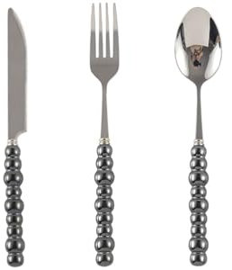 BLMAGS wunderschönen Besteckset mit Keramikgriff, Messer, Gabel, Löffel, Küchenutensilien, Besteckset, Edelstahlmesser, Gabeln und Löffel Praktisch