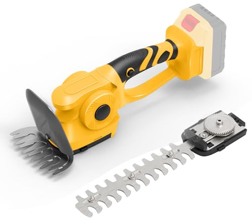 Heckenschere Kabellos Kompatibel Mit Dewalt 20V Akku, 2 in 1 Elektrische Handheckenschere, Grasschere, Strauchschere & Buschschere für Garten, Haus (Ohne Akku)