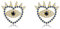 Evil Eye Ohrstecker Sterling Silber Gold Bösem Auge Ohrringe Böser Blick Schmuck Geschenk für Damen Frauen