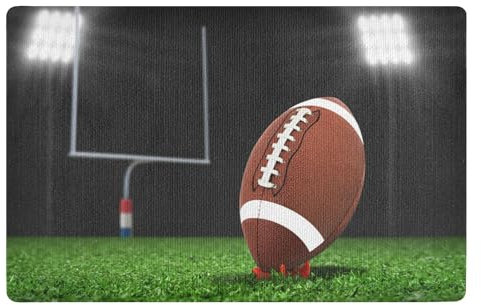 Door Mat Indoor 50 x 80 cm, American Football Theme Doormat Dirt Trapper Non-slip, Washable Entrance Rug Mat, Welcome Mat for Front Back Door, Entryway, Patio, Garden, Pets
