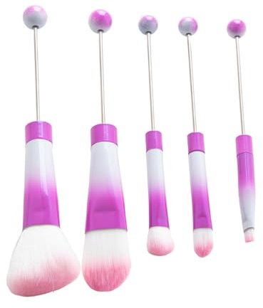 [Uitndvyte] Make-up-Pinsel-Set mit Metallgriff, Lidschatten, Brasil-Pinsel mit Perlen