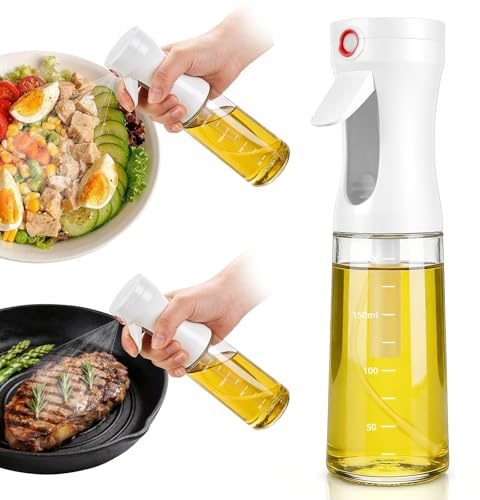 Olive Oil Sprayer for Cooking,Glass Oil Mister Spray Bottle,1g Per Press