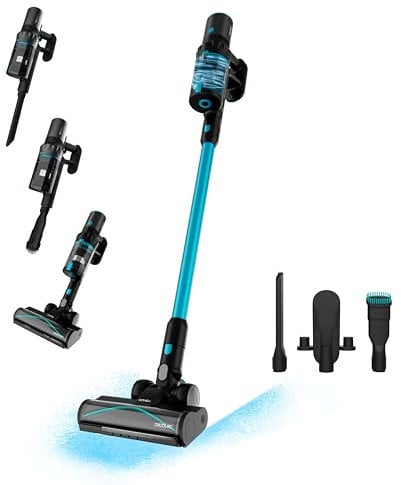 Cecotec Aspiradora Escoba sin Cable Conga Rockstar 3500 Storm Powerhead. 500W, 150AW, Autonomía 70mins en Modo Eco, Cepillo Antienredos, Tubo Rígido, Accesorio 2 en 1 Muebles y Accesorio Esquinas