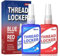 Jevvu Thread Lock Blue and Red, Thread Locker Medium and High Strength, 50mlx2 Lock Tight Threadlock for Nuts, Bolts, Fasteners and Metals, Against Losening and Leakage