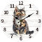 CHGCRAFT Realistische Katzen Wanduhr 12 Zoll Batteriebetrieben Gespleißte Bretter Nicht Tickend Geräuschlose Wanduhr Dekorative Uhr