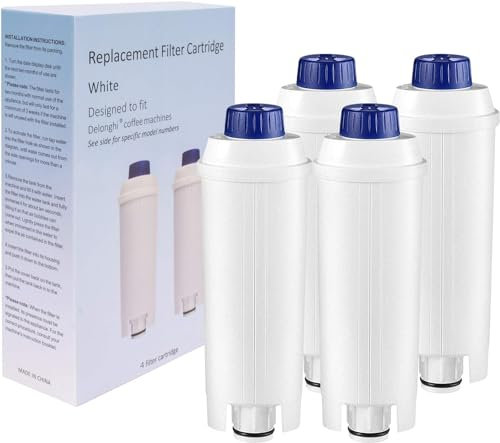 Lot de 4 filtres à eau de rechange pour filtres DeLonghi DLSC002 ECAM 22.110, Esam, ETAM, DLS C002, SER3017, 5513292811, EC680, EC800