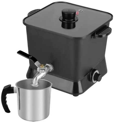 JIWINNER Wax Melter for Candle Making, 4.3L Electric Candle Wax Melting Pot with Pour Spout and 1.2L Pot - UK Plug