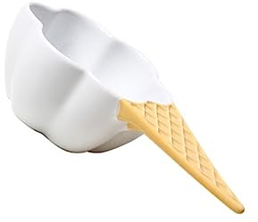 Didiseaon Eisbecher aus Keramik dessertschalen Keramikschale Eistüten Beerenkorb dessertbecher Vorspeisen serviert auf dem Teller Eisbecher für den Haushalt Salatschüssel für den Haushalt