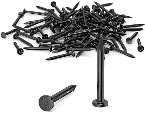 100Pcs 30mm Nails for Wood, Wood Nails, Galvanized Concrete Wall Nail, Masonry Nails, Picture Nails for Carpentry & DIY, Hanging Pictures and Woodworking-Black