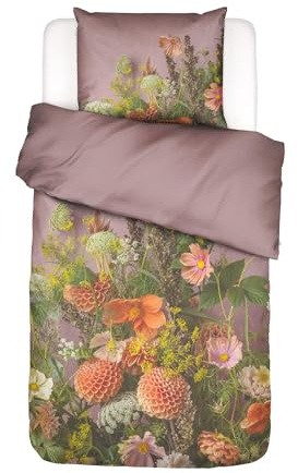 ESSENZA Bettwäsche Phaea Woodrose, 135x200 cm + 1x 80x80 cm - 100% Bio-Baumwollsatin 215TC - Blumen