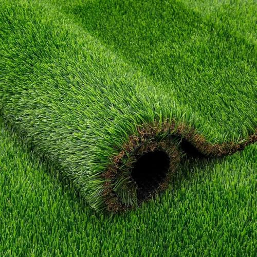 YOEVU - Césped Artificial Realista 40mm | Resistente a UV y Clima | Instalación Fácil | Sin Mantenimiento | Seguro para Niños y Mascotas, Verde (1X2 Metros)