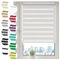 Doppelrollo Klemmfix ohne Bohren 80cm x 100cm Weiß Duo Rollo Klemmrollo Sonnenschutzrollo Fensterrollo für Fenster & Türen Zebrarollo Seitenzugrollo