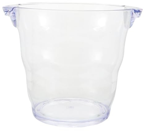 MOLUCKFU Seau à Glace Transparent pour Vin et Bière Seau Refroidisseur Isolé pour Bar Maison Restaurant pour Bouteilles et Glaçons