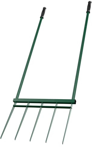 TITECK Grabegabel 5 Zinken, 30 cm Zinkenlänge, 51 cm Arbeitsbreite, Zerlegbar, Ergonomisch, Rückenschonend, Tiefe Bodenlockerung