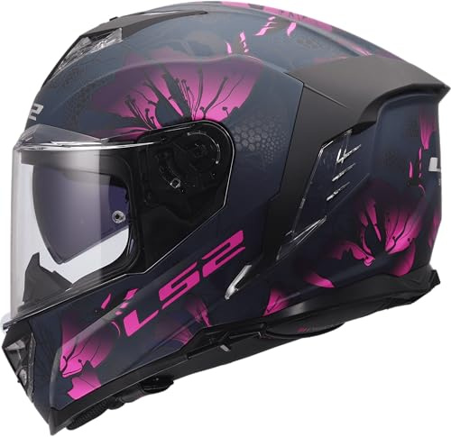 LS2, Integraler Motorradhelm STORM III BURST Black Pink, XXL