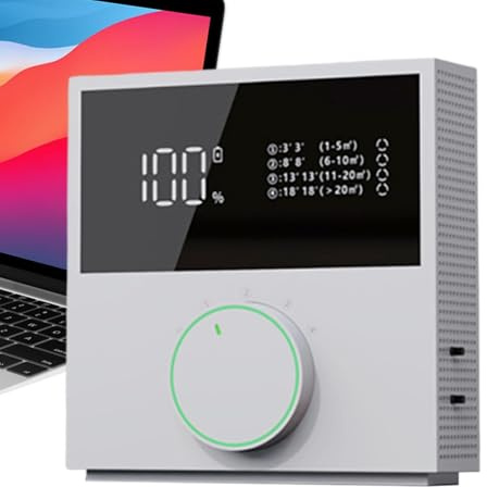 Air Purifiers Bedroom, Smart Usb Rechargeable, 3 Speed Home Cleaner, Portable Fresh Air Accessory for Bedroom Bathroom Living Room Spa Yoga Classroom Hotel Clinic Restaurant Travel Desk