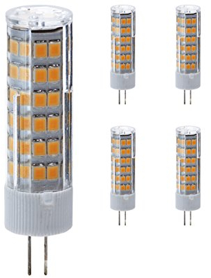 g4 led 230V Stiftsockellampe dimmbar warmweiß, 5er Pack, 7W Ersetzt 50W leuchtmittel,550lm,3000K,COB,LED Lampen,Stiftlampe. >Bitte Beachten< 230V Leuchtmittel nicht geeignet für 12V Trafo Lampen