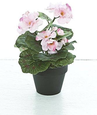 GILDE Kunstblume Geranie im Topf, Blume Dekopflanze,Topfblume (Hellrosa)