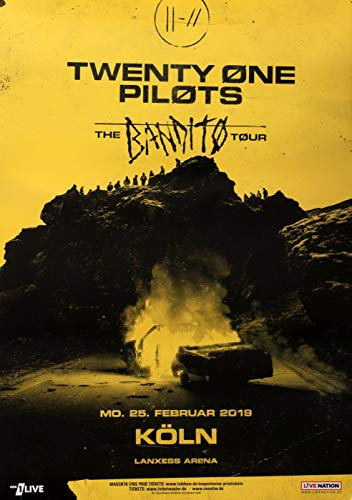 Twenty One Pilots - No Tourists, Köln 2018 » Konzertplakat/Premium Poster | Live Konzert Veranstaltung | DIN A1 «