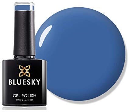 Bluesky Gel Nail Polish, Autumn/Winter 2020 Collection - Alps Slopes Aw2020, Bright Blue, Long Lasting, Chip Resistant, 10 ml (Requires Drying Under UV LED Lamp)
