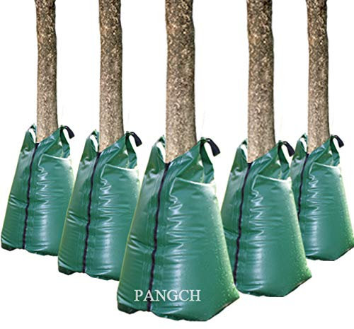 Bolsa de riego para árboles, 20 galones de liberación lenta bolsa de riego por goteo para árboles recién plantados o establecidos (paquete de 5)