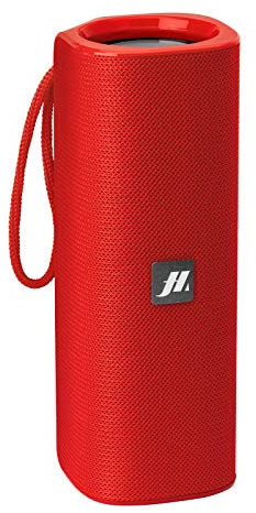 Music Hero Speaker wireless Pump 6W con laccio e finitura in tessuto, ingressi per TF Card fino a 32 GB, chiavetta USB e cavo AUX, cavo USB incluso, colore rosso