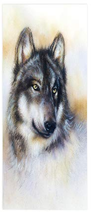 Türtapete selbstklebend Hund TürPoster 3D Bewirken Fototapete Türfolie Poster Tapete Abnehmbar Wandtapete für Wohnzimmer Küche Schlafzimmer 77x200cm