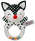 ECCHY Baby Rasseln Spielzeug, Greifling zum Rasseln, Rasselring Fuchs mit Buntem Perlen-Ring, Rascheln, Fühlen, Spielen - Weicher Stoff Rassel Babyspielzeug empfohlen ab Geburt