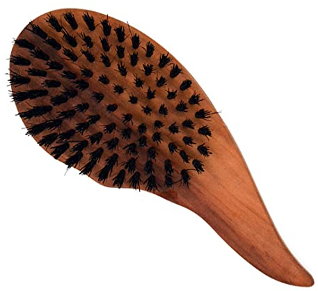 Thats me organic Profi-Haarbürste Die Außergewöhnliche – Aus Birnbaumholz & Wildschweinborsten – Für dichtes Haar & Locken – Härtegrad “hart” Naturhaarbürste – Sleek Bun Bürste