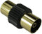 electrical4all S.A.C. Coupler Bluecharge Direct GOLD RFCoaxial Coupler TV Aerial Cable Joiner Adaptor Female Socket To F Black (100)