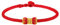 MENGLINA Bracelet tendance pour femme et homme fait à la main en fil doré et corde rouge tressée en forme de lanterne chinoise pour couple - Bracelet Feng Shui porte-bonheur pour la distance, l'amitié