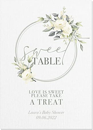 Personalised Love Is Sweet Take A Treat Table Sign for Wedding (FC17) (A3)